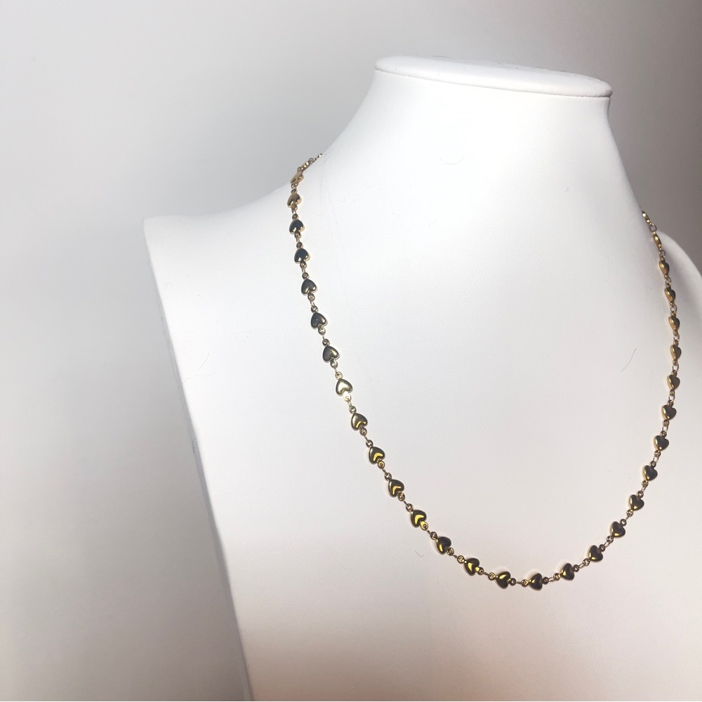 Pair of Yellow Gold Milor Stainless Steel Heart Necklaces - Picture 9 of 16